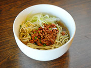 Chinese dish of ground pork over wheat noodles