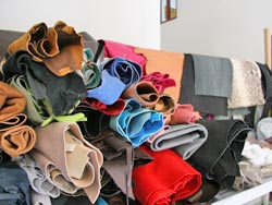 Various types of leather
